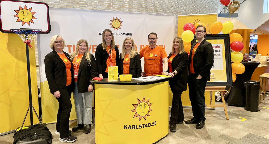 Medarbetare i monter på Hotspot-mässan