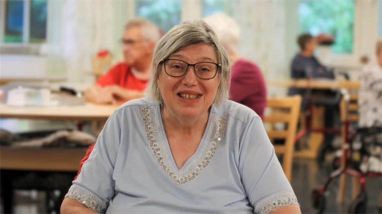 Eva-Maria Larsson i publiken.