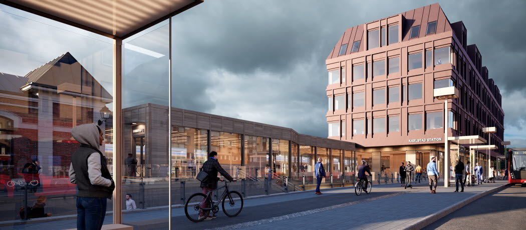 De planerade stationshusen på Karlstads resecentrum