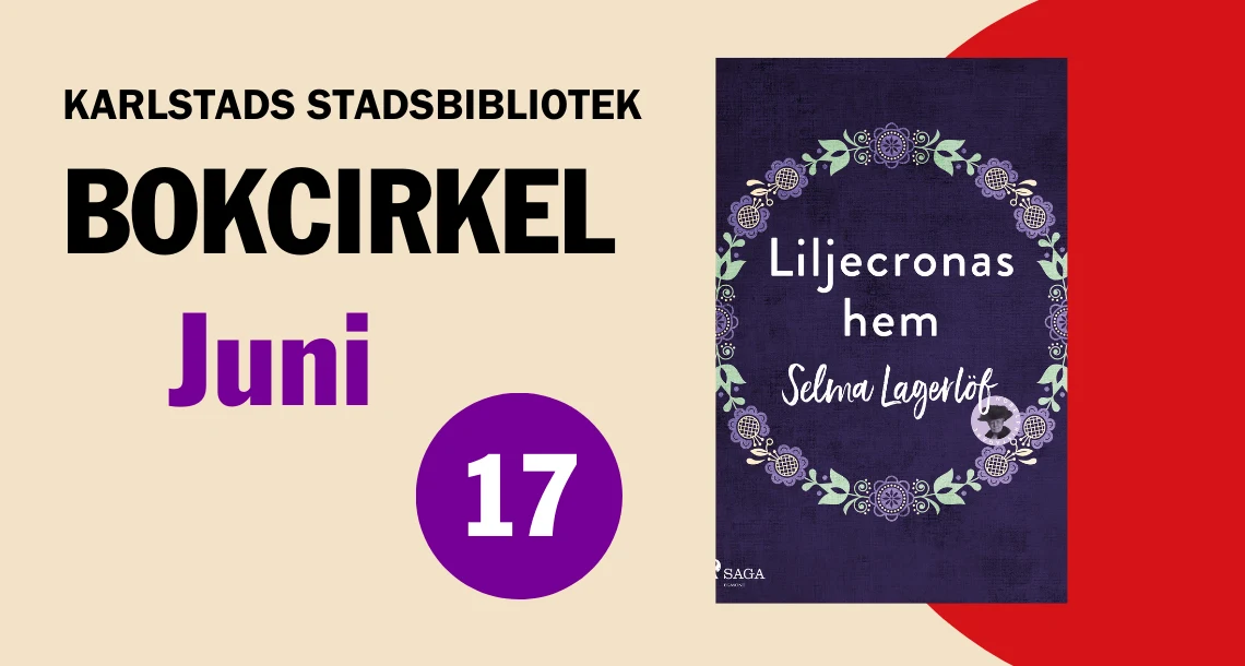 Bild på bokomslag samt text med datum för bokcirkeln