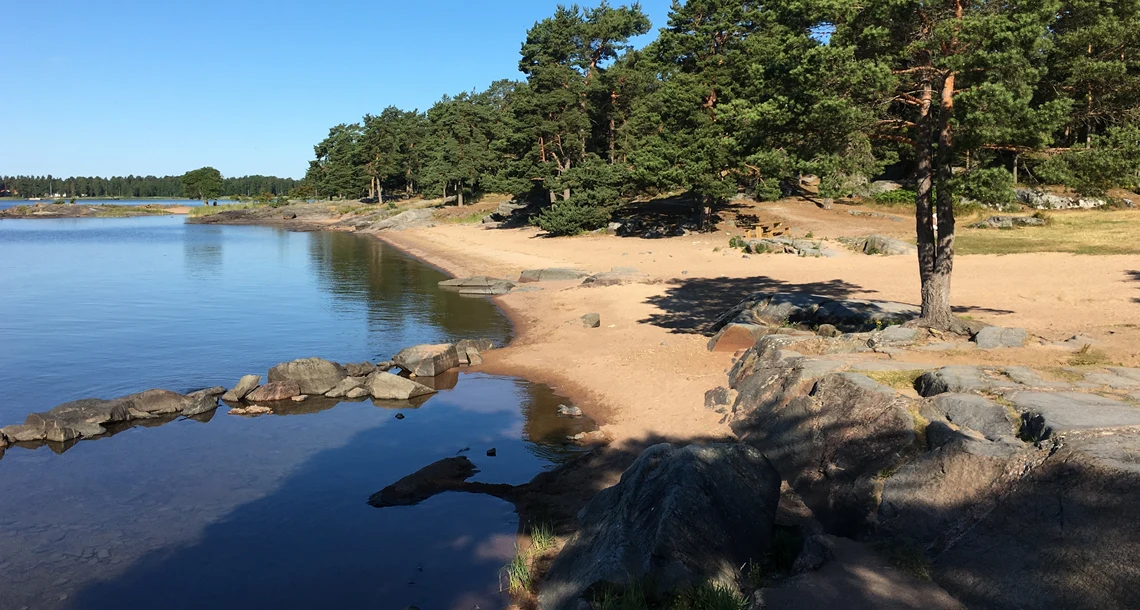 Sandstrand vid Skutberget