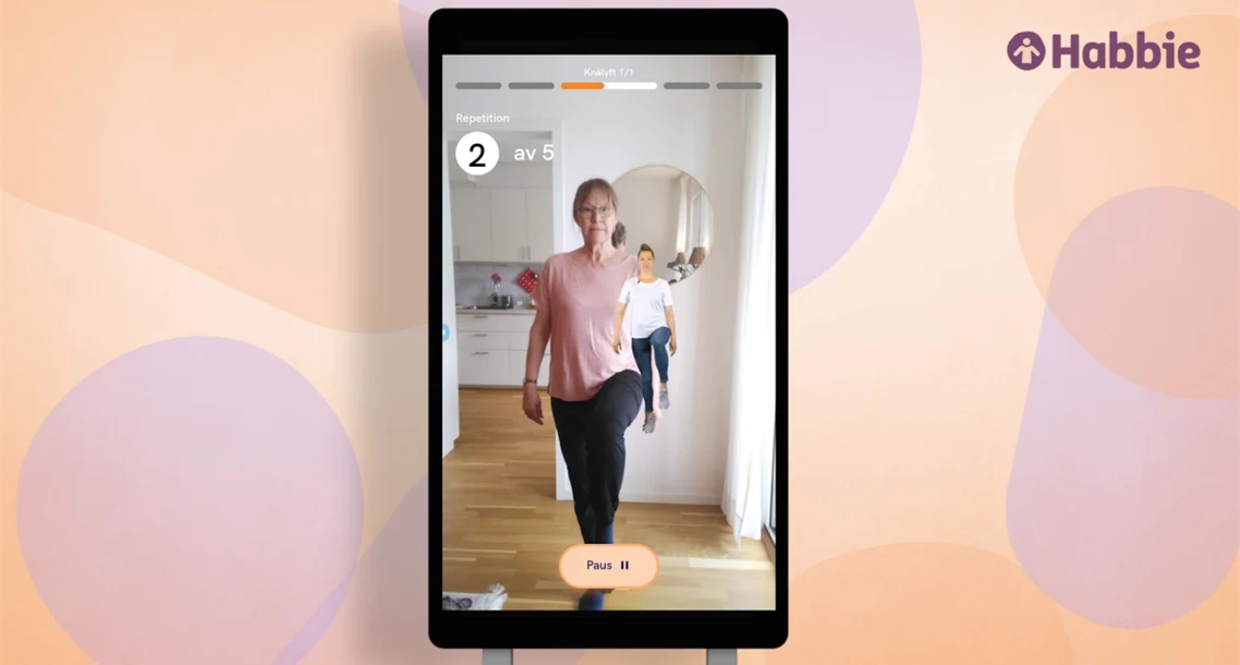 Övning i appen Habbie.