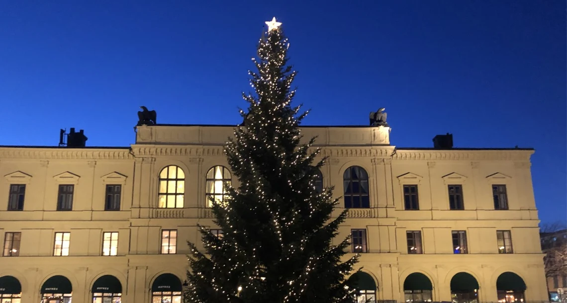 Julgran på Stora torget